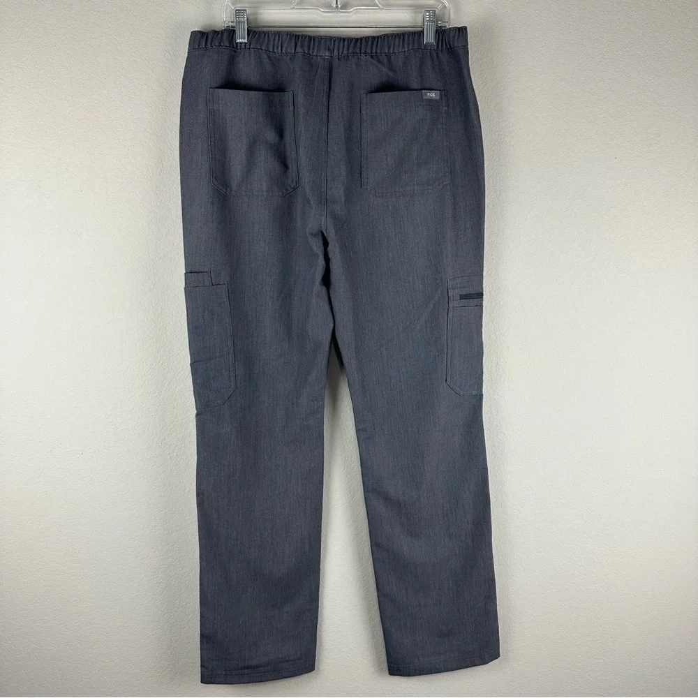Figs Men’s Graphite Gray Cairo Cargo Medical Nursing Scrub Pants Size Large
